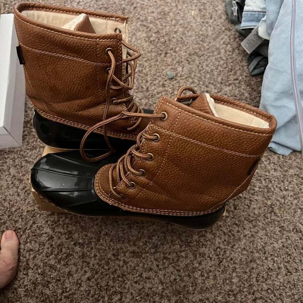 JBU Maplewood Duck Boots Size 9.5M Waterproof Brown Black